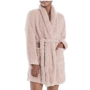 Natori blush pink, Women's Casual Plush Lounge Wrap Cardigan